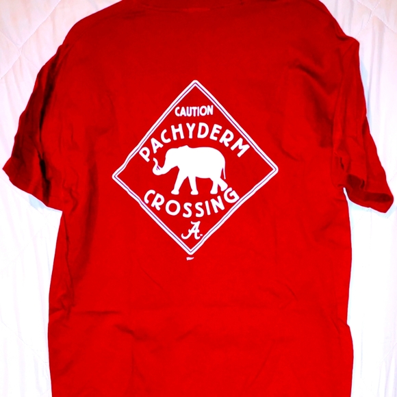 Weezabi T Shirt Mens Adult Size L(42-44) Red Graphic Crew Neck Short Sleeves - Picture 2 of 5